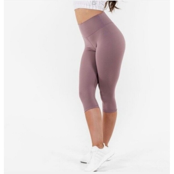 Buffbunny Collection Pants - BuffBunny Live Capri Athleic Crop Leggings Size XS Charisma Mauve Dusty Rose